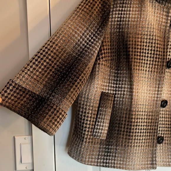 ❤️Axcess coat hip length women’s L Lined brown tones - Picture 4 of 11